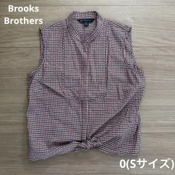 브룩스브라더스 슬리브리스 셔츠 깅엄 체크 0 S