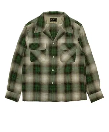 Ombre Check 2 Flap Open Shirt 38 사이즈