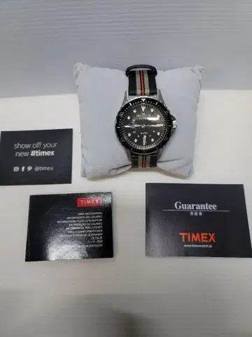 TIMEX 손목시계 (쿼츠) 블랙 다이얼