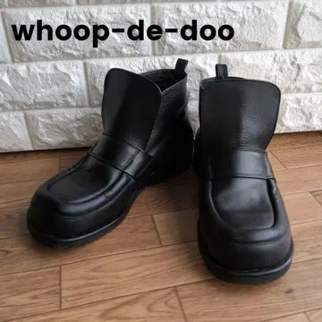 whoop-de-doo 후프디두 처카 부츠 가죽 신발 25.5cm 블랙