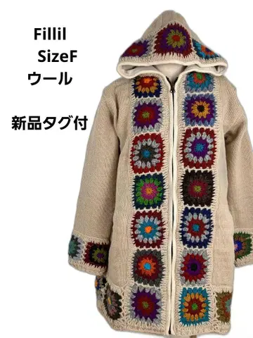 Fillil 택 포함 새상품 니트 가디건 집업 F 울 꽃