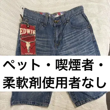 [배송비 일괄 기간 한정] EDWIN 하프 데님 팬츠 28인치