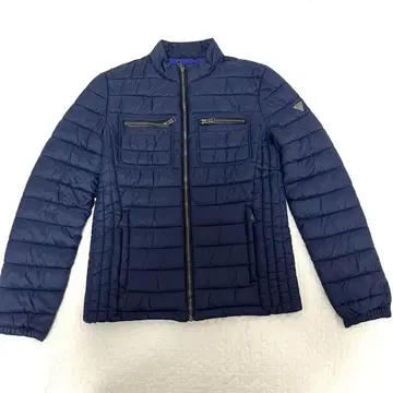 미사용 남성용 GUESS 네이비 라이트 다운