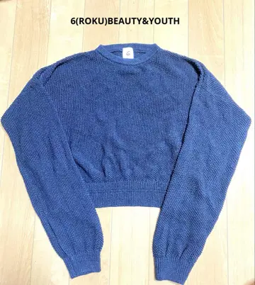 6(ROKU)BEAUTY&YOUTH 크롭 스웨터