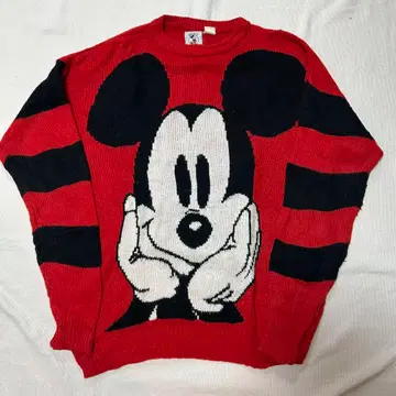 90s vintage disney mickey 디즈니 미키 니트