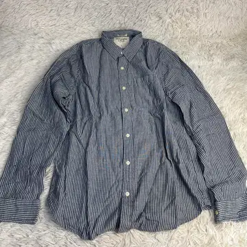 새상품 아바클로 스트라이프 버튼 다운 셔츠 L 사이즈 머슬핏