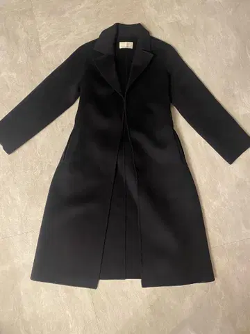 M-Premier Black 벨트 롱 코트 블랙 34