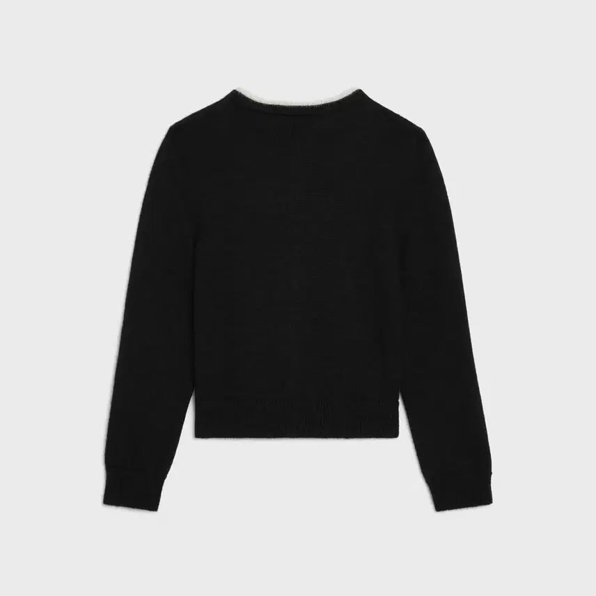 셀린느 [BTS 뷔님 착용] 23fw 보우 디테일 컬러블록 가디건 사진 2
