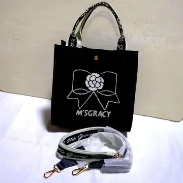 M'S GRACY 블랙 토트백 니트 숄더 포함