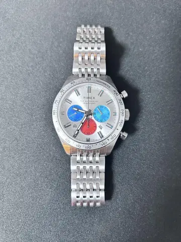 TIMEX 크로노그래프 손목시계 실버