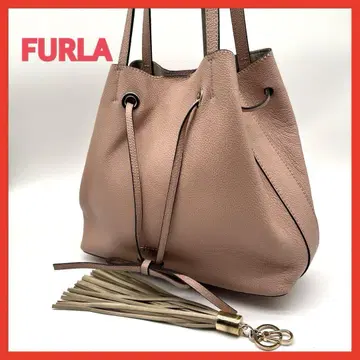 FURLA 훌라 핑크 복조리형 토트백 백 참 키체인 포함