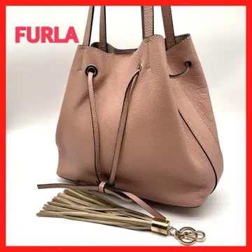 FURLA 훌라 핑크 복조리형 토트백 백 참 키체인 포함