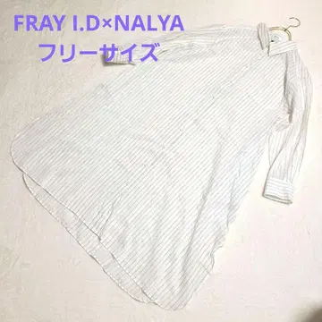 프레이 아이디 x 날야 스트라이프 패턴 롱 셔츠 원피스 F