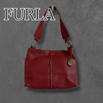 FURLA 빈티지 레드 레더 백 아카이브 00