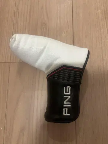 PING 핑 퍼터용 골프헤드커버 화이트/블랙 블레이드 타입 마그넷식