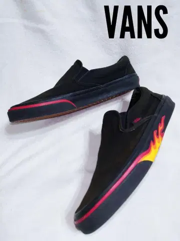 하자 있음 VANS SLIP-ON 슬립온 파이어 패턴 프레임