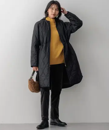 23구 [세탁 가능/발수 가공] 충전솜 롱 패딩 아우터 38