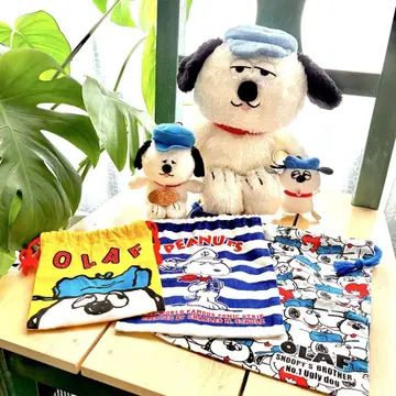 스누피 올라프 봉제 인형 & 복조리 & 메달 7종 세트