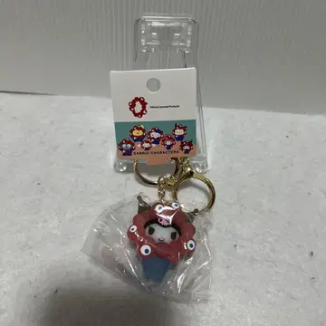 산리오 미야쿠미야쿠 입체 마스코트 클리어 컬러 키링 쿠로미
