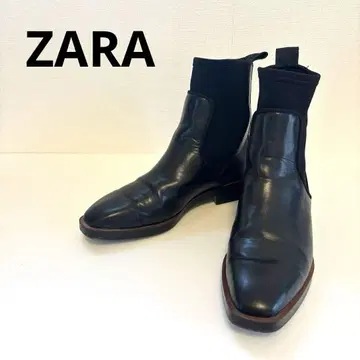 ZARA 블랙 사이드 고어 부츠