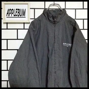 [ APPLEBUM ] 구제 의류 블루종 나일론 자켓 원포인트 로고