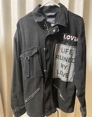 ZARA 블랙 오버 사이즈 데님 자켓