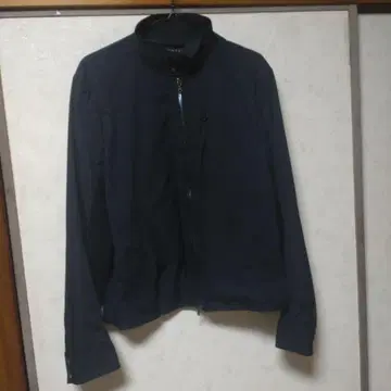 다크 블루 스탠드 카라 자켓