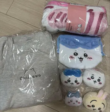 치이카와 (먼작귀) 세트 담요, 트레이닝복, 파우치, 마스코트, 메모지