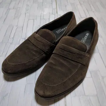 MODELLO madras 스웨이드 로퍼 25.5cm 다크 브라운
