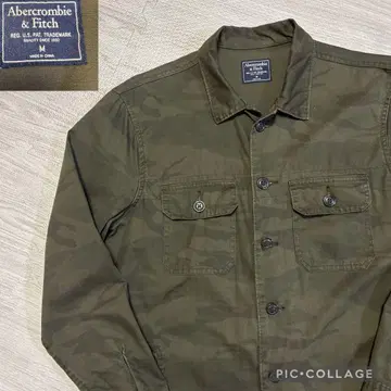 Abercrombie & Fitch 밀리터리 셔츠 자켓 M 카모플라쥬