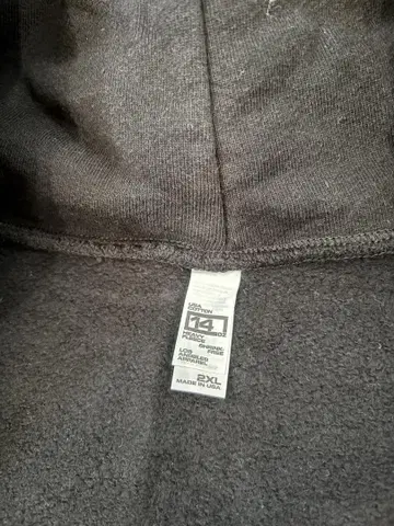 USA LOS ANGELES APPAREL 지퍼 후드티 블랙