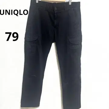UNIQLO 유니클로 79cm 블랙 카고 팬츠 핏 스트레이트