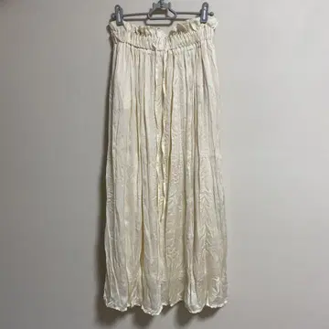 NICE CLAUP 플리츠 스커트 롱 스커트 아이보리 F