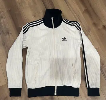 adidas 집업 자켓 화이트/블랙