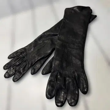 컨디션 최상 여성용 장갑 시어링 가죽 램 가죽 블랙