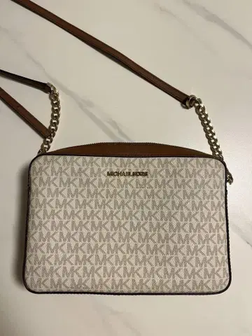 MICHAEL KORS 숄더백 화이트/브라운