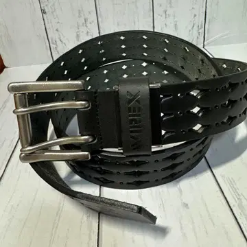 미사용급 빈티지 웍스 AVIREX 벨트 블랙 가죽 천연 가죽