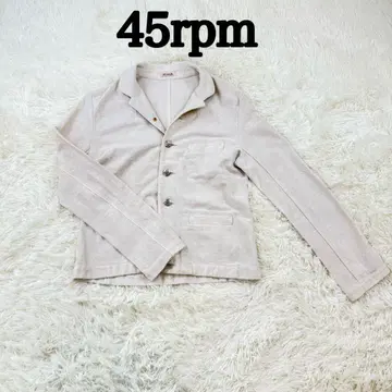 45rpm 코튼 자켓 베이지 테일러드 자켓 메탈 버튼