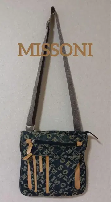 미쏘니 MISSONI 숄더백 데님 숄더 사선 가케