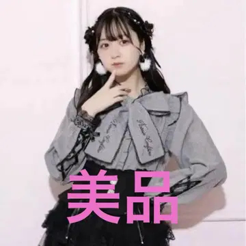 NOEMIE 노에미 소매 레이스업 보타이 블라우스 지뢰계 양산형 체크