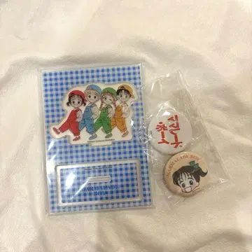 리본 쓰리코인즈 마마레드 보이 아크릴 스탠드 캔 배지 2세트