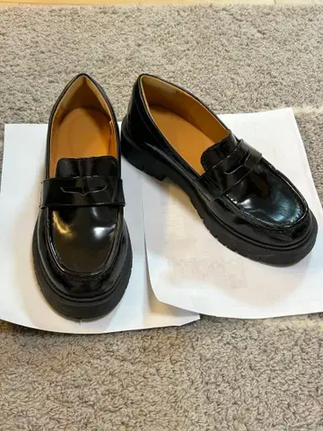 유니클로 C 콜라보 25 XL 블랙 가죽 신발