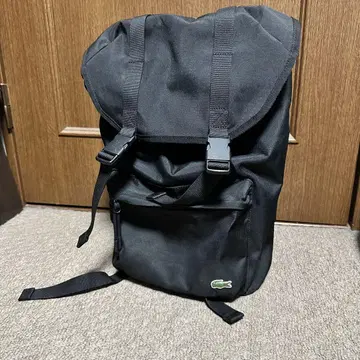 LACOSTE 라코스테 럭색 백팩 블랙 악어 로고