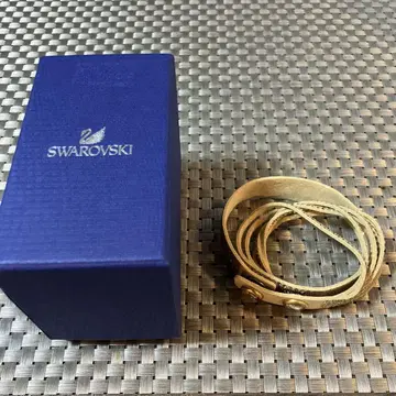 새상품 스와로브스키 Slake Deluxe 2연 팔찌 베이지