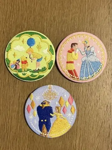 디즈니 자수 캔뱃지 3개 세트