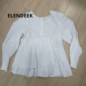 엘렌딕 플리츠 페플럼 블라우스 긴팔