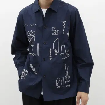 [ 새상품 ] INHERIT L/S Shirt 긴팔 셔츠 커버올 네이비