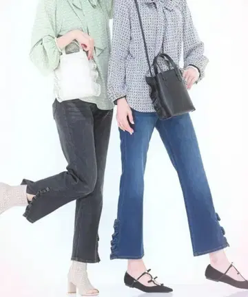 앤드러브 프릴 청바지 바지