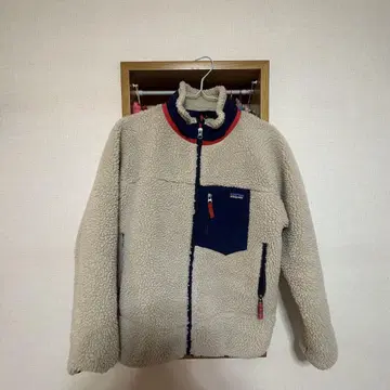 Patagonia 플리스 자켓 XL 베이지/네이비