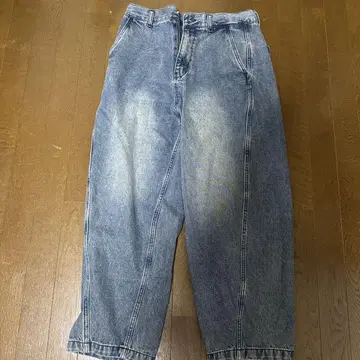 라이트 블루 와이드 데님 팬츠